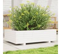 Lumanois Jardinera de Madera Maciza de Pino Blanca 90x40x26,5 cm,Casa y jardín, Maceteros y jardineras,18.1kg-847344