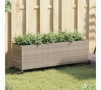 Lumanois Jardineras con Ruedas 2 uds ratán sintético Gris 107x32x38 cm,Casa y jardín,Jardín,Jardinería,Maceteros y jardineras,11.2kg-3210527