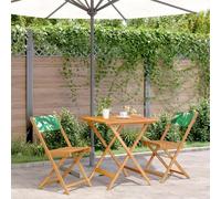 Lumanois Juego de Bistro de 3 Piezas Tela Madera Maciza Estampado Hojas,Mobiliario,Conjuntos de jardín,17.6kg-3281872
