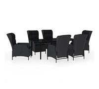 Lumanois Juego de Comedor de jardín 7 Piezas Gris Oscuro,Mobiliario,Muebles de jardín,138.24kg-3099641