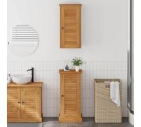 Lumanois Juego de Muebles de baño 2 pcs Marrón y Marrón Miel,Mobiliario,Tocadores,Tocadores de baño,18.6kg-3328533