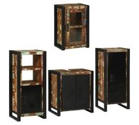 Lumanois Juego de Muebles de baño 4 pcs Madera reciclada Maciza,Mobiliario,Conjuntos de Muebles,Muebles de baño,85.85kg-3305703