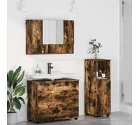 Lumanois Juego de Muebles de baño con cajón 3 pcs Roble Ahumado,Mobiliario,Muebles de baño,55.31kg-3393028