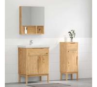 Lumanois Juego de Muebles de baño con cajón Floro 2 pcs Marrón Cera,Mobiliario,Conjuntos de Muebles,Muebles de baño,23.85kg-3385879