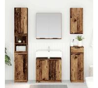 Lumanois Juego de Muebles de Baño con Estante 3 pcs Madera Envejecida,Mobiliario,Muebles de baño,60.36kg-3415656