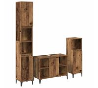 Lumanois Juego de Muebles de baño con Estante 3 pcs Madera Vieja,Mobiliario,Conjuntos de Muebles,Muebles de baño,54.63kg-3415718