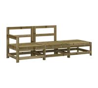 Lumanois Juego de Muebles de jardín 3 pzas Madera de Pino impregnada,Mobiliario,Sofás modulares de Exterior,24.99kg-825526
