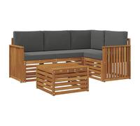 Lumanois Juegos de Muebles con cojín 5 pcs Natural y Antracita,Mobiliario,Conjuntos de Muebles,74.18kg-3374767