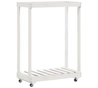 Lumanois Leñero con Ruedas Madera Maciza de Pino 76,5x40x108 cm,Casa y jardín,Accesorios para hornos de leña y chimeneas,Bolsas y Soportes de leña,7.09kg-832326