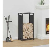 Lumanois Leñero Negro 44x28x90 cm Acero Laminado en frío,Casa y jardín,Accesorios para hornos de leña y chimeneas,Bolsas y Soportes de leña,6.95kg-864207