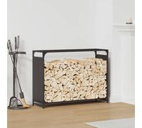 Lumanois Leñero Negro 90x28x65 cm Acero Laminado en frío,Casa y jardín,Accesorios para hornos de leña y chimeneas,Bolsas y Soportes de leña,7.45kg-864203