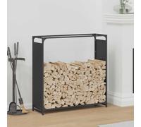 Lumanois Leñero Negro 90x28x90 cm Acero Laminado en frío,Casa y jardín,Accesorios para hornos de leña y chimeneas,Bolsas y Soportes de leña,8.05kg-864215