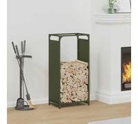 Lumanois Leñero Verde Oliva 44x28x90 cm Acero Laminado en frío,Casa y jardín,Accesorios para hornos de leña y chimeneas,Bolsas y Soportes de leña,6.95kg-864210