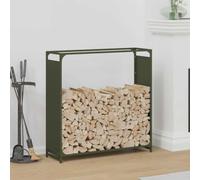 Lumanois Leñero Verde Oliva 90x28x90 cm Acero Laminado en frío,Casa y jardín,Accesorios para hornos de leña y chimeneas,Bolsas y Soportes de leña,8.05kg-864218