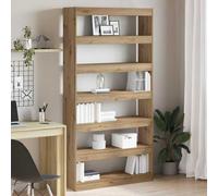 Lumanois Librería Roble Artesanal 100 x 30 x 198 cm Madera de ingeniería,Mobiliario,Estanterías,Librerías y estanterías,45.9kg-3333931