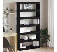 Lumanois Librería Roble Negro 100 x 30 x 198 cm Madera de ingeniería,Mobiliario,Estanterías,Librerías y estanterías,45.9kg-3333932