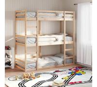 Lumanois Litera Triple de Madera Maciza de Pino 80x200 cm,Mobiliario,Camas y somieres,65.6kg-3284251