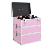 Lumanois Maletín de Maquillaje 37x24x40 cm Aluminio Rosa,Maletas y Bolsos de Viaje,Neceseres,3.63kg-91841