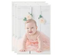 Lumanois Marcos de Fotos Collage de Mesa 3 uds Plateado MDF 21x29,7cm,Casa y jardín,Decoración,Marcos para Fotos,1kg-332172