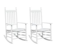 Lumanois Mecedoras con Asientos curvos 2 pzas Abeto Madera Maciza Blanca,Mobiliario,Sillas,Mecedoras,20.6kg-3281588
