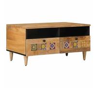 Lumanois Mesa de Café Natural 80 x 54 x 40 cm Madera de Mango Maciza,Mobiliario,Mesas de Centro,26.75kg-4018273