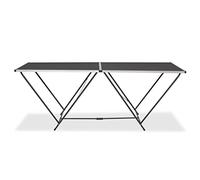 Lumanois Mesa para empapelar Plegable de MDF y Aluminio 200x60x78 cm, Mobiliario Mesas Mesas Plegables, Negro, 8.95kg