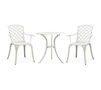 Lumanois Mesa y sillas de bistró 3 Piezas Aluminio Fundido,Mobiliario,Conjuntos de jardín,18kg-315593