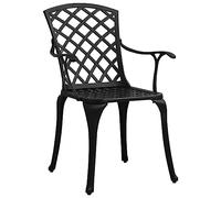 Lumanois Mesa y sillas de bistró 3 Piezas Aluminio Fundido Negro,Mobiliario,Conjuntos de jardín,18kg-315592