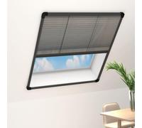Lumanois Mosquitera Plisada para Ventanas Aluminio Antracita 80x160cm, Casa y jardín Decoración Tratamientos de la Ventana Mosquiteras para Ventanas, Antracita, 1.6kg