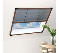 Lumanois Mosquitera Plisada para Ventanas Aluminio marrón 120x120 cm,Casa y jardín,Decoración,Tratamientos de la Ventana,Mosquiteras para Ventanas,1.7kg-148656