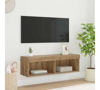 Lumanois Mueble de TV Montado en la Pared Panama Roble Artesanal,Mobiliario,Muebles TV,11.08kg-882967