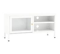 Lumanois Mueble para el televisor Acero y Vidrio 90x30x44 cm,Mobiliario,Muebles TV,14.92kg-336056