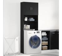 Lumanois Mueble para Lavadora de Madera de Roble Negro 64x24x190 cm,Casa y jardín,Accesorios para lavadoras y secadoras,25.75kg-859128