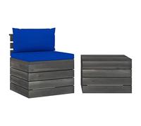 Lumanois Muebles de jardín de palets 2 Piezas Cojines Madera de Pino,Mobiliario,Conjuntos de jardín,21.8kg-3061669