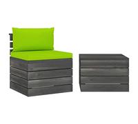 Lumanois Muebles de jardín de palets 2 Piezas Cojines Madera Maciza Pino,Mobiliario,Conjuntos de jardín,21.8kg-3061670