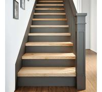 Lumanois Peldaños de Escalera 16 uds Madera Maciza Roble sin Tratar,Alfombrillas para escalones,49.6kg-3282929
