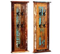 Lumanois Percheros 2 Unidades Madera Maciza reciclada 38x100 cm,Casa y jardín,Decoración,Percheros para Sombreros y Abrigos,9.2kg-244588