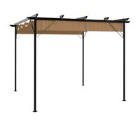 Lumanois Pérgola con tejado retráctil Acero Gris Taupe 3x3 m 180 g/m²,Casa y jardín,Jardín,Artículos de Exterior,Estructuras de Exteriores,Pérgolas,Arcos y enrejados de jardín,41.1kg-312227