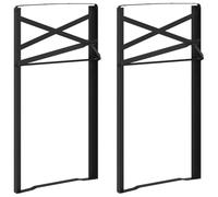 Lumanois Pierna de Mesa de Cerveza 2 pcs Negro 39 x 3 x 75 cm,Mobiliario,Accesorios para mesas,Patas para mesas,4.55kg-42001776