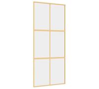 Lumanois Puerta corredera Dorada de Vidrio ESG Transparente y Aluminio,Bricolaje,Materiales de construcción,Puertas,Puertas para el hogar,25kg-155155