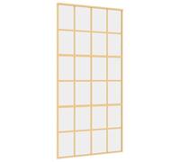 Lumanois Puerta corredera Dorada de Vidrio ESG Transparente y Aluminio,Bricolaje,Materiales de construcción,Puertas,Puertas para el hogar,30.4kg-155174