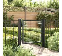 Lumanois Puerta de jardín de Malla Acero galvanizado 100 x 75 cm Gris,Bricolaje,Vallas de jardín,Puertas de jardín,11.4kg-145771