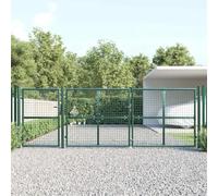 Lumanois Puerta de jardín de Malla Verde 400x125 cm Acero galvanizado,Bricolaje,Vallas de jardín,Puertas de jardín,53.9kg-154537