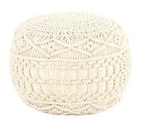 Lumanois Puf de macramé Hecho a Mano algodón 45x30 cm,Mobiliario,Otomanas,3.61kg-324001