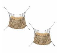 Lumanois Redes para heno Redondas 2 Unidades PP Negro 75x50 cm,Economía e Industria,Agricultura,Cría de Animales,Comederos y bebederos de Ganado,0.37kg-4012307