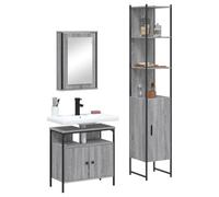 Lumanois Set de Muebles de baño 3 pzas Madera contrachapada Gris Sonoma,Mobiliario,Conjuntos de Muebles,50.18kg-3214798