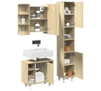 Lumanois Set de Muebles de baño 3 pzas Madera contrachapada Roble Sonoma,Mobiliario,Conjuntos de Muebles,Muebles de baño,57.87kg-3324976