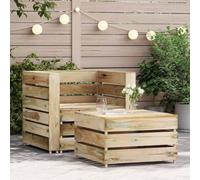 Lumanois Set de Muebles de palés jardín 2 Piezas Madera Pino impregnada, Mobiliario Muebles de jardín Asientos de Exterior Sofás modulares de Exterior, Marrón, 36.3kg