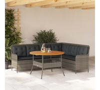 Lumanois Set de sofás de jardín con Cojines 2 pzas ratán sintético Gris,Mobiliario,Muebles de jardín,47.6kg-3262092