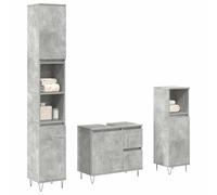 Lumanois Set Muebles de baño 2 Piezas Madera contrachapada Gris hormigón,Mobiliario,Muebles de baño,54.39kg-3324956